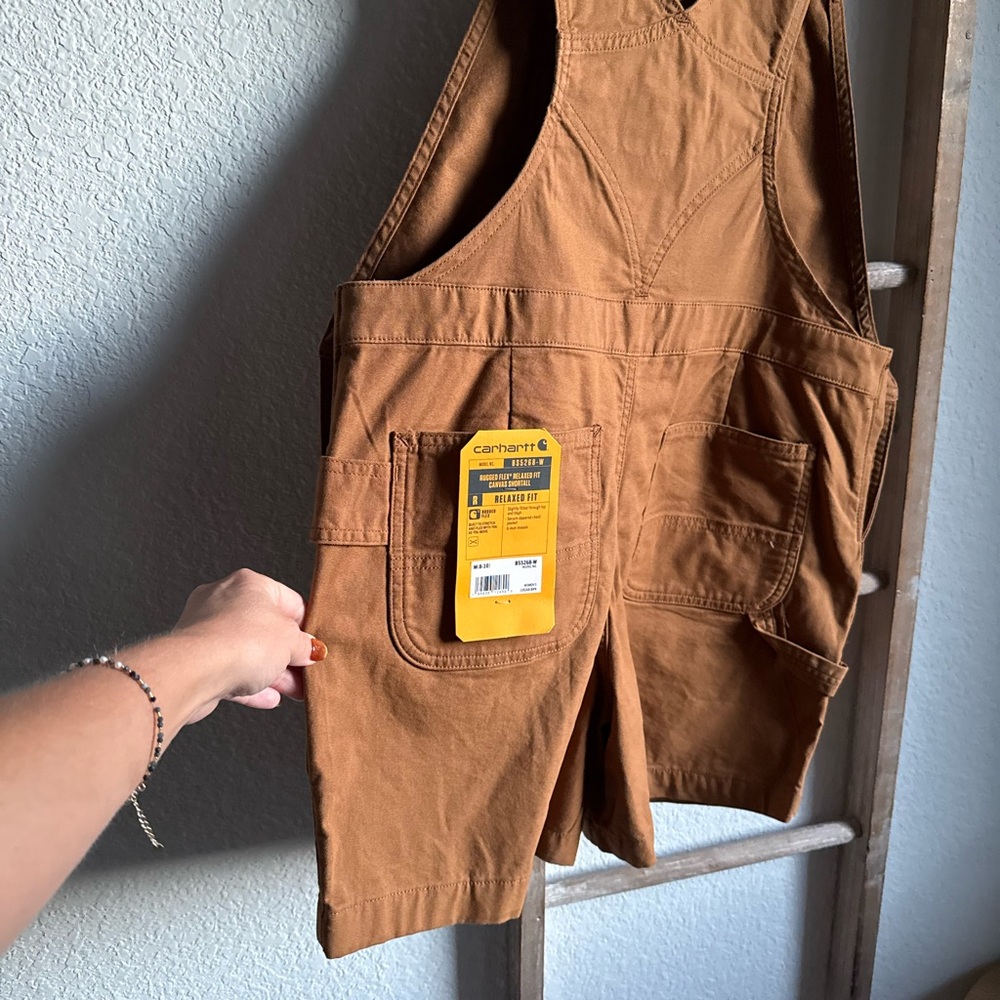 Carhartt Women's Rugged Flex Relaxed Fit Canvas Shortalls NWT Sz: Med - Picture 13 of 14